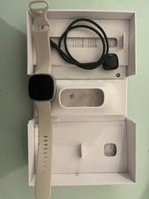 Fitbit Sense 2 Wristband Activity Tracker - Lunar White/Platinum Aluminum...