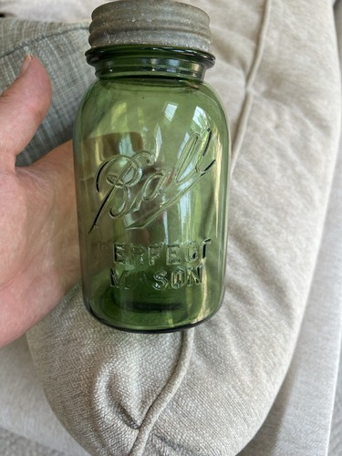 Vintage olive green ball - vintage,