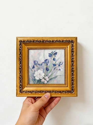 Deep blue iris white - iris, peony