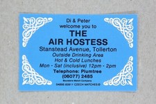 Matchbox label Pub The Air