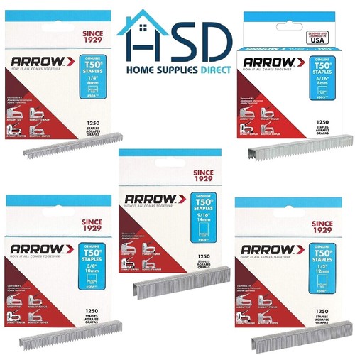 Arrow staples t50 6mm 8mm - t50,