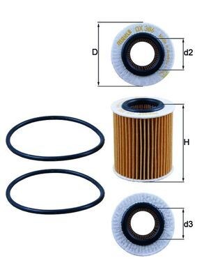 Mahle 386d oil filter - oil, fits