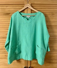 SAHARA Linen Top Blouse Mint