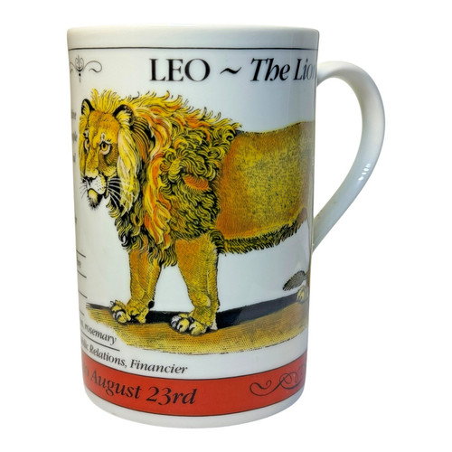 Dunoon zodiac mug leo lion - leo,