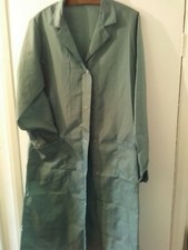 Ladies Nylon Overall NEW Noisy Rustly Nylon GREEN NEW long sleeve Pinny 