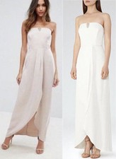 EX REISS BRAND NEW White Pink Zosia V Maxi Dress Size 4 6 8 10 RRP £199