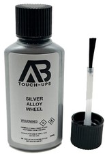 SILVER ALLOY WHEEL PAINT TOUCH UP BOTTLE BRUSH KIT 30ML