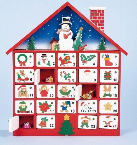 Wooden advent calendar - wooden,