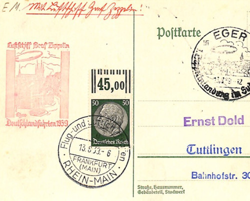 Germany card zeppelin - germany,