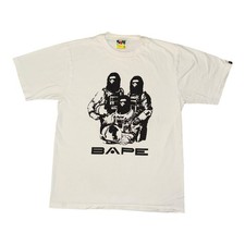 Vintage Bape T-Shirt Size M White 90s A Bathing Ape Space Astronaut Graphic Nigo