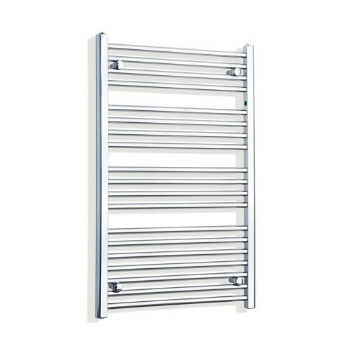 Chrome heated towel rail - heated,