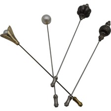 Set of 4 Vintage Hatpins with Decorative Heads