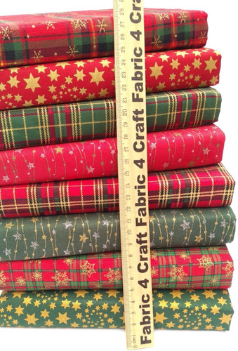Christmas cotton fabric bundle - cotton,