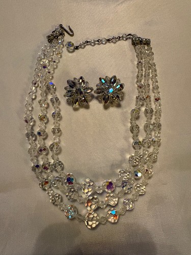 Vintage clear crystal strand - 3,