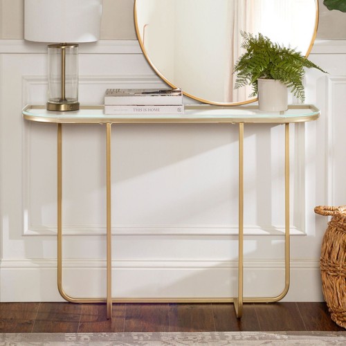 Glass top and gold legs - and,