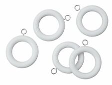Argos Home Pack of 20 Wooden Curtain Rings - White