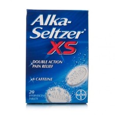 ALKA-SELTZER XS DOUBLE ACTION PAIN RELIEF + CAFFEINE TABLETS - 20