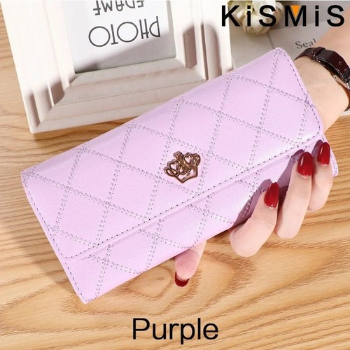 Ladies leather wallet - leather, long