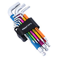 Allen Key Set Color Coded Metric 9 Pcs Ball End Long Folding Arm Alan Hex Keys