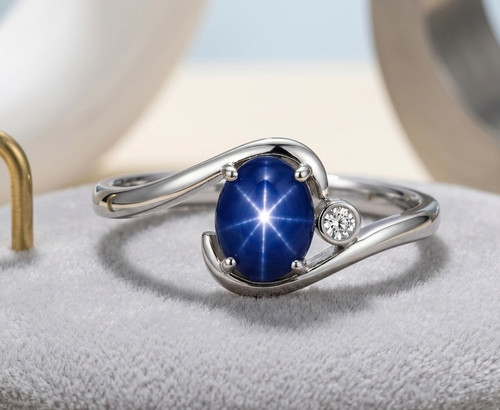 Trending blue star sapphire - blue,