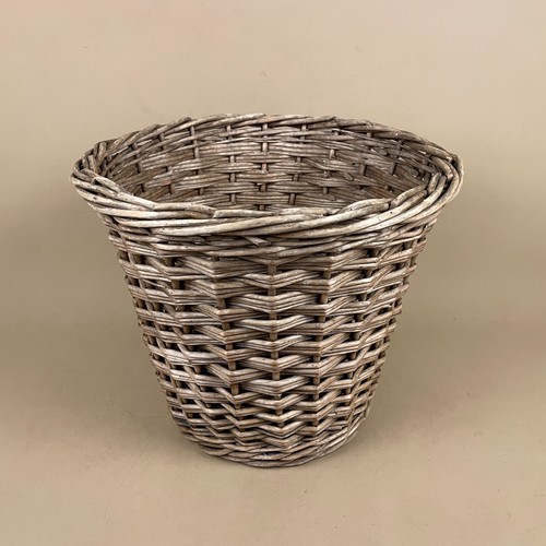 Vintage wicker paper bin - paper,