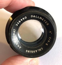 Dallmeyer Anastigmat 4" f/4.5  Enlarging Lens. Vintage