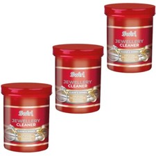 3x Liquid Jewellery Cleaner With Basket Cleans Shines Silver Gold Diamonds 145ml