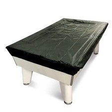 Plain DARK GREEN 8ft UK Nylon Pool Table Cover with Fitted Elasticated Corners