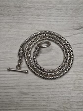 Vintage Sterling Silver  Byzantine Signed  Branded Chain