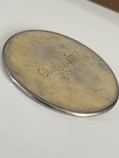 Christian Dior Paris Vintage Compact Mirror Heavy Gold Tone 1960s Collectable