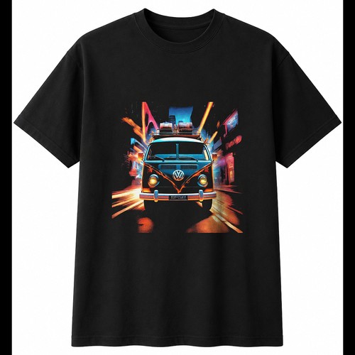 Camper van with sparks fantasy - van,