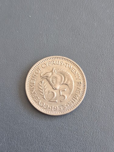 Cyprus mils coin - cyprus, 1955