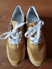 Rieker Lace Up Mustard Yellow Trainers Size 38