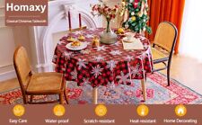 Christmas Tablecloth, Red, Snowflake Plaid Pattern 140x180cm
