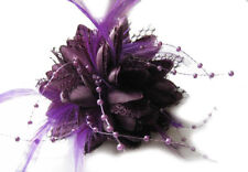Flower Feather Bead Corsage
