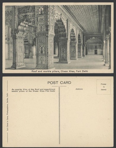 India old postcard roof - old, and