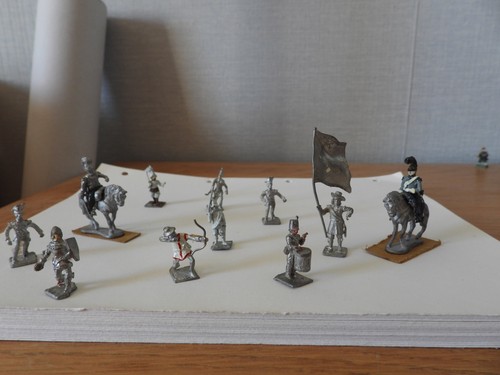 Miniature soldiers partially - soldiers.,