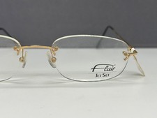 Flair Eyeglasses Frames Woman Gold Oval Square Rimless 631