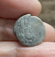 ROMAN. VESPASIAN 69-79 A.D. SILVER DENARIUS. REVERSE. IVDAEA, JUDAEA SEATED.