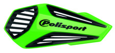 KAWASAKI KX125 KX250 POLISPORT GREEN / BLACK VENTED MOTOCROSS HANDGUARDS