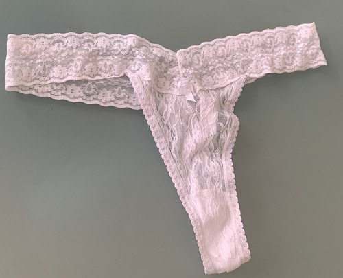 Secret white lace thong - lace,