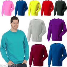 Men's Plain Premium Sweatshirt Size XS to 6XL Crew Neck Pullover Jumper 300gsm