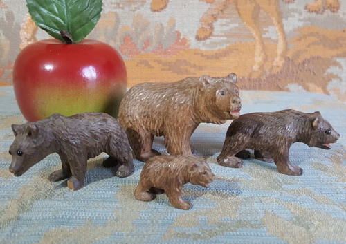 Four black forest bears - black,