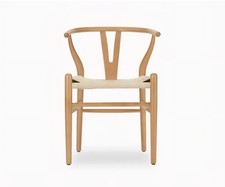 The Wishbone Scandi Replica Dining Chair German Beech With Natural Cream Seat