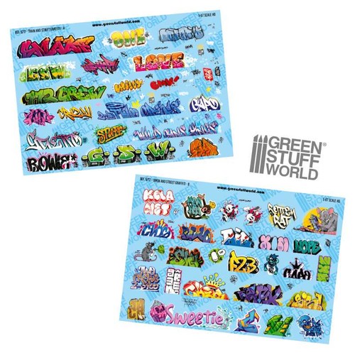 Model railway graffiti decals