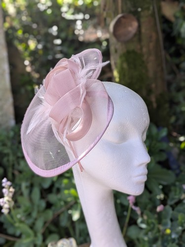 Dusky pink fascinator - dusky,