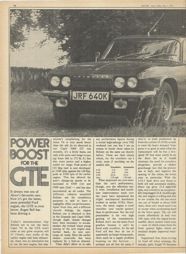 Reliant scimitar gte original - reliant,