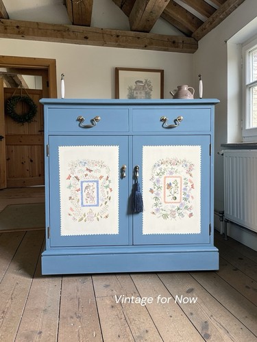 Blue cupboard with - folk, art