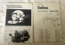 Daiwa Sealine Fishing Reels Operating Instructions + Parts Leaflet.