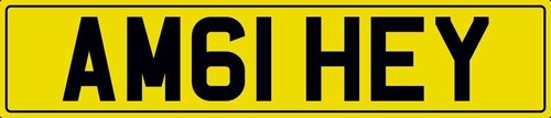 Amg hey number plate - hey, am61